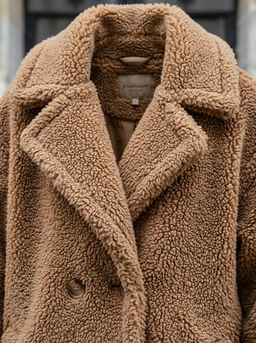 Women's Long Teddy Coat – product detail