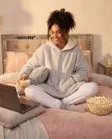 Oversized Wearable Blanket Hoodie – Light Grey