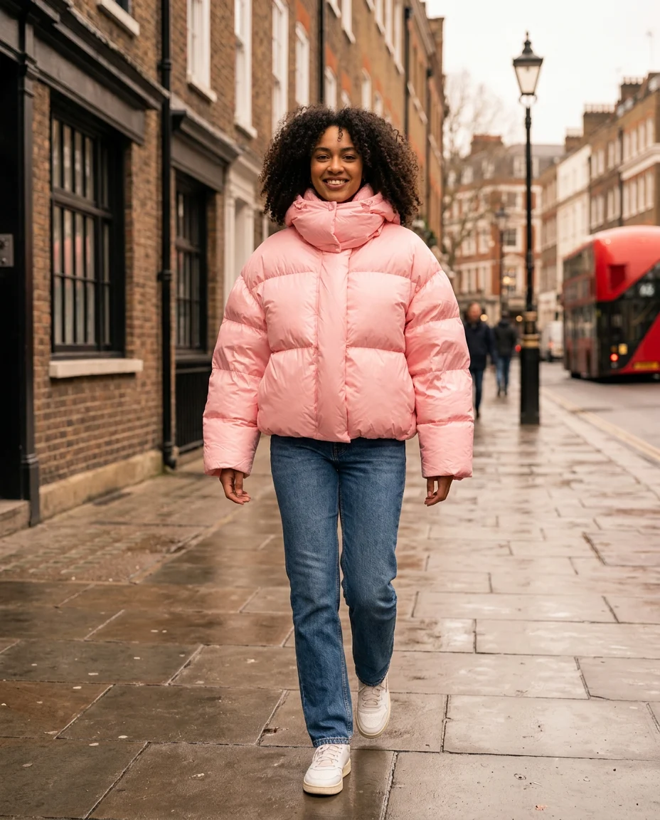 Women's Pink Puffer Jacket – Pink