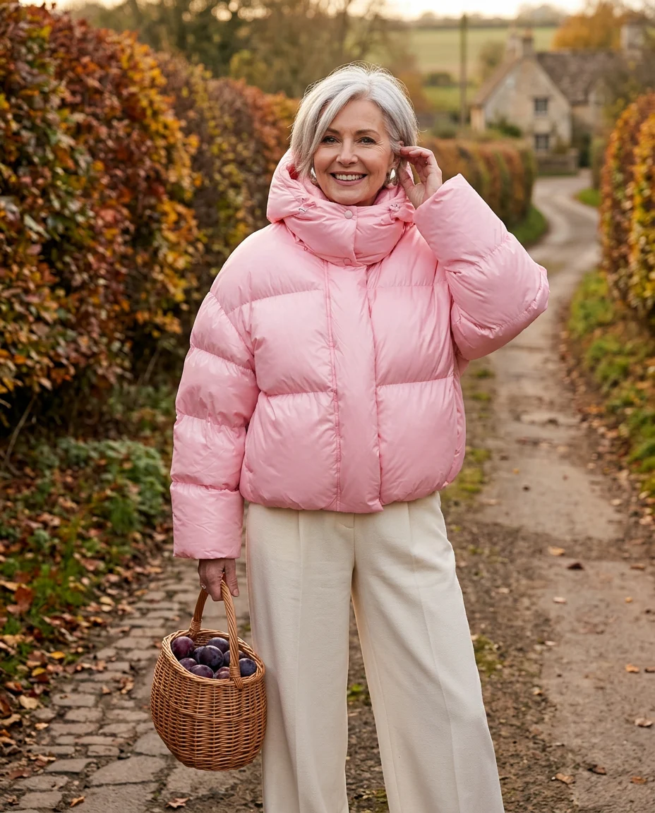 Women's Pink Puffer Jacket – product detail